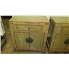 Image 2 : Qty 2 Green Lacquered Wooden Oriental Cabinets (End Tables) 28" H