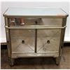 Image 1 : Mirrored 2-Door Cabinet  w/ Drawer