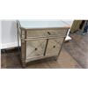Image 3 : Mirrored 2-Door Cabinet  w/ Drawer