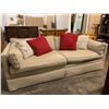 Image 1 : Beige Ralph Lauren Henredon Sofa & 3 Throw Pillows (2 brown cushions not included)