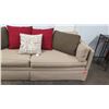 Image 2 : Beige Ralph Lauren Henredon Sofa & 3 Throw Pillows (2 brown cushions not included)