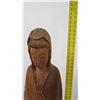 Image 16 : Tall 60" Carved Wooden Buddha Statue (damage from right shoulder to forearm)