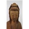 Image 3 : Tall 60" Carved Wooden Buddha Statue (damage from right shoulder to forearm)