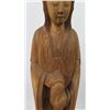 Image 4 : Tall 60" Carved Wooden Buddha Statue (damage from right shoulder to forearm)