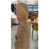 Image 8 : Tall 60" Carved Wooden Buddha Statue (damage from right shoulder to forearm)
