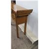 Image 10 : Curved Wooden Asian Entry Table w/ 2 Door Cabinet & 4 Drawers 49" x 15" x 37" Tall