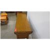 Image 11 : Curved Wooden Asian Entry Table w/ 2 Door Cabinet & 4 Drawers 49" x 15" x 37" Tall
