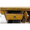 Image 15 : Curved Wooden Asian Entry Table w/ 2 Door Cabinet & 4 Drawers 49" x 15" x 37" Tall