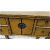 Image 7 : Curved Wooden Asian Entry Table w/ 2 Door Cabinet & 4 Drawers 49" x 15" x 37" Tall
