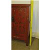Image 18 : Qing Dynasty Red Lacquered Chinese Elmwood Cabinet, Circa 1860 (Includes Certificate