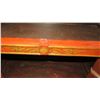 Image 10 : Red 4-Door Oriental Wooden Cabinet w/ Gold-Tone Dragon Accents, 2 Shelves 25"W x 28"H