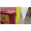 Image 14 : Nieman Marcus Red Wood Cabinet w/ 15 Tan Wood Pull Compartments 34" x 17" x 37"