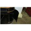 Image 13 : Black Wooden Curved Sideboard Buffet / Gold Pagoda & 4 Doors 1 Drawer 31" High