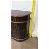 Image 15 : Black Wooden Curved Sideboard Buffet / Gold Pagoda & 4 Doors 1 Drawer 31" High