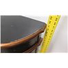 Image 16 : Black Wooden Curved Sideboard Buffet / Gold Pagoda & 4 Doors 1 Drawer 31" High