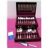 Image 1 : Reed & Barton Silver Plated Flatware w/ Utensil Set in Silverware Chest