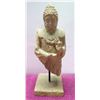 Image 1 : Textured Stone-Look Buddha Statue on Pedestal Base, 14" H