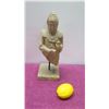 Image 2 : Textured Stone-Look Buddha Statue on Pedestal Base, 14" H