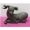 Image 1 : Burnished Cast Metal Bull 20" L x 12" H