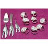 Image 1 : Qty 8 Natural Nautilus Shell Napkin Holders, Lobster Claw Knife, Spatula, Corkscrew