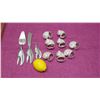 Image 2 : Qty 8 Natural Nautilus Shell Napkin Holders, Lobster Claw Knife, Spatula, Corkscrew