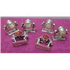 Image 1 : Qty 6 Silver-Tone Metal Cupid Napkin Rings