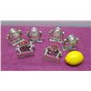 Image 2 : Qty 6 Silver-Tone Metal Cupid Napkin Rings