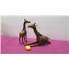 Image 2 : Qty 2 Mother & Baby Giraffes 17" L x 18" H, Wrapped Painted Overlay