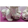 Image 12 : Pair of Glazed White Porcelain Foo Dog Chinese Guardian Lions 15" Tall