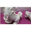 Image 19 : Pair of Glazed White Porcelain Foo Dog Chinese Guardian Lions 15" Tall