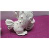 Image 21 : Pair of Glazed White Porcelain Foo Dog Chinese Guardian Lions 15" Tall