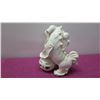 Image 4 : Pair of Glazed White Porcelain Foo Dog Chinese Guardian Lions 15" Tall