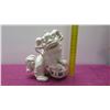 Image 7 : Pair of Glazed White Porcelain Foo Dog Chinese Guardian Lions 15" Tall