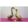Image 2 : Tall Mother & Baby Brass Ducks, 27" Tall
