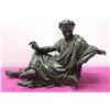 Image 1 : Cast Dark Metal Caesar Figurine w/ Laurel Wreath, 12" Tall