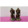 Image 8 : Qty 2 Bookends "The Thinker" Mixed Metal Statues, 9" Tall