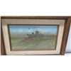 Image 2 : Framed Original Painting - Cactus & Butterfly, Signed by Raul Gutierrez w/ Bio 21" x 15"