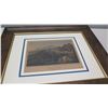 Image 2 : Framed Original Painting - Stuttgard Mountainscape, Ansicht Des Aetna Von Taormina 18" x 15"