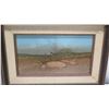 Image 2 : Framed Original Painting - Desertscape w/ Birds, Signed by Raul Gutierrez w/ Bio 21" x 15"