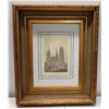 Image 1 : "France en Miniature" Rouen Cathedral, Signed by Artist 19" x 24", Matted w/ Gilt Frame