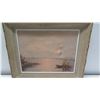 Image 2 : Original Painting on Canvas - Sand & Sea (has a tear), Signed by Doerbecker 26" x 23"
