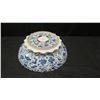 Image 17 : Very Large Glazed White w/ Blue Porcelain Bowl w/ Scalloped Edges & Oriental Characters 22" Dia