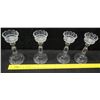 Image 9 : Qty 4 Cut Glass Pedestal Candle Holders w/ Scalloped Edges 11" High