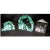 Image 1 : Qty 2 Decorative Cut Glass & Triangular Glass Hologram w/ Birds