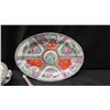 Image 2 : 4-Piece Oriental Famille Rose Medallion Serveware - Platter, Tureen, Bowl & Spoon