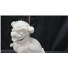 Image 3 : White Ceramic Foo Dog Chinese Lion Table Lamp w/ Shade 28" H