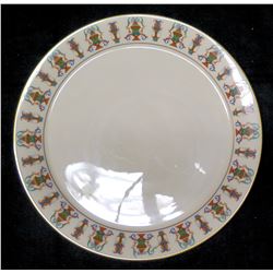 Round Porcelain Lenox Plate 12" Dia, Gold Trimmed, Made in USA