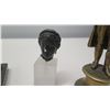 Image 8 : Qty 4 Vintage Collectible Figures - Brass Soldier, 2 Seated Men & Bust