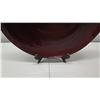 Image 3 : Large Round Decorative Red Lacquered Bamboo Platter 26", Pier 1 Imports Retail $100