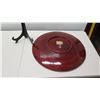Image 8 : Large Round Decorative Red Lacquered Bamboo Platter 26", Pier 1 Imports Retail $100